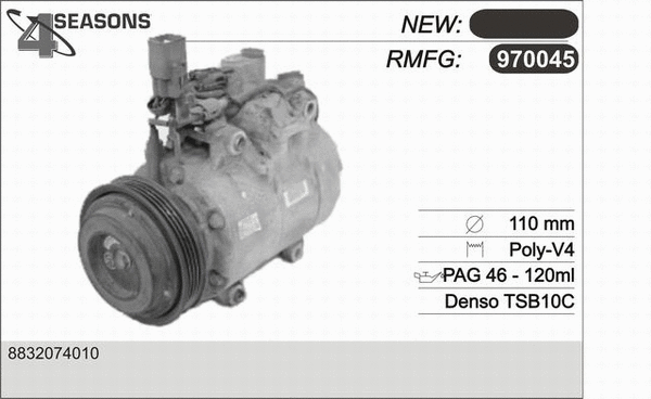 Compressor, air conditioning (970045)