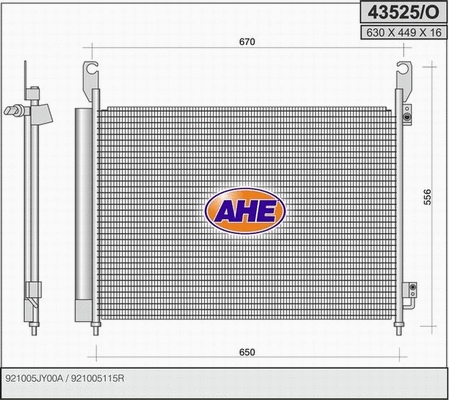 Condenser, air conditioning (43525/O)