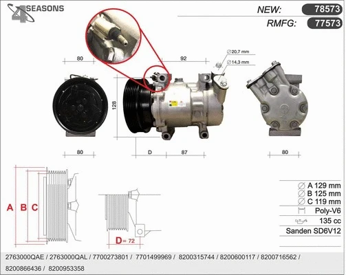 Compressor, air conditioning (77573)