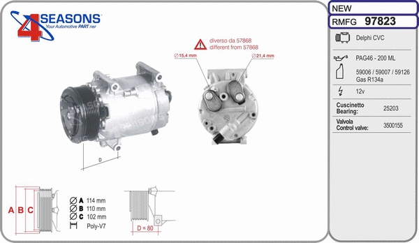 Compressor, air conditioning (97823)
