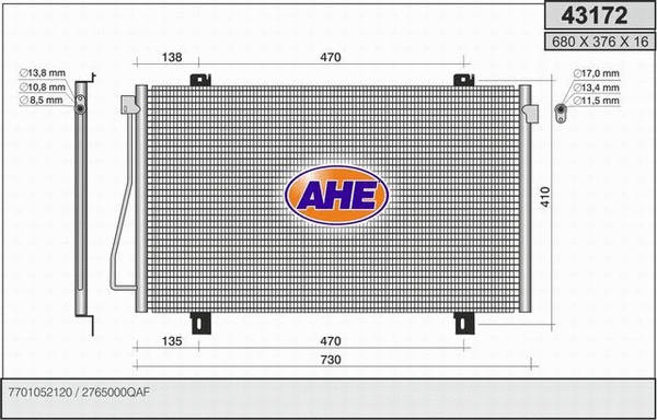 Condenser, air conditioning (43172)