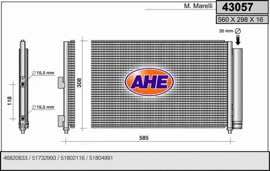 Condenser, air conditioning (43057)