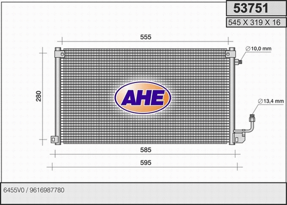 Condenser, air conditioning (53751)