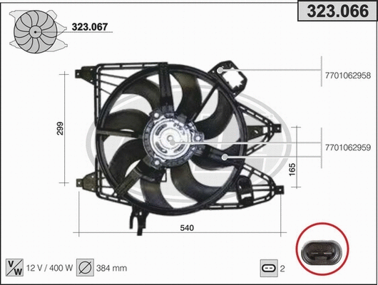Fan, engine cooling (323.066)