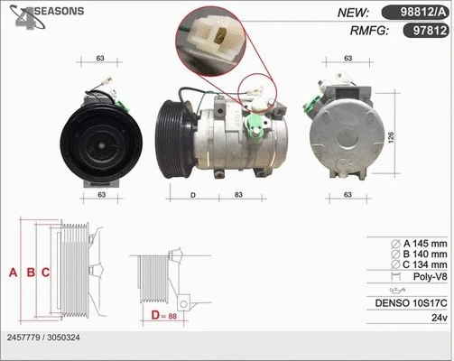 Compressor, air conditioning (97812)