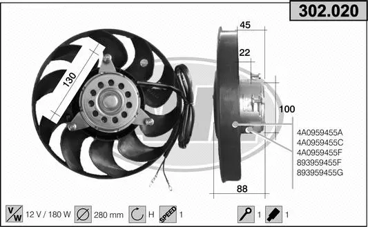 Fan, engine cooling (302.020)