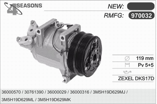 Compressor, air conditioning (970032)