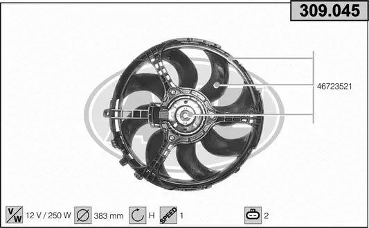 Fan, engine cooling (309.045)