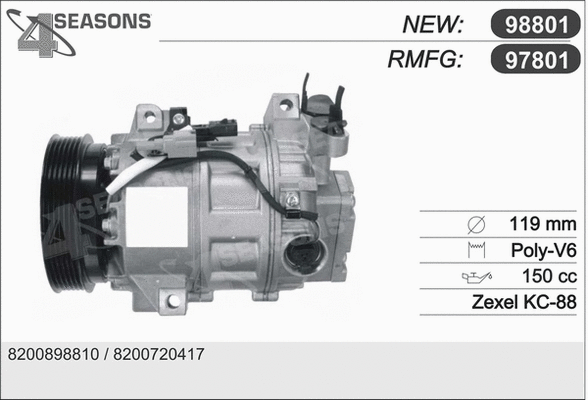 Compressor, air conditioning (97801)
