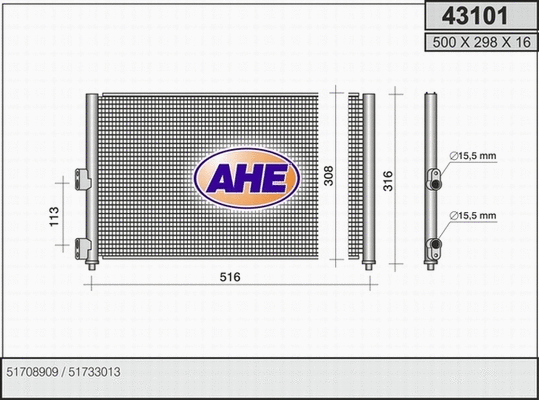 Condenser, air conditioning (43101)