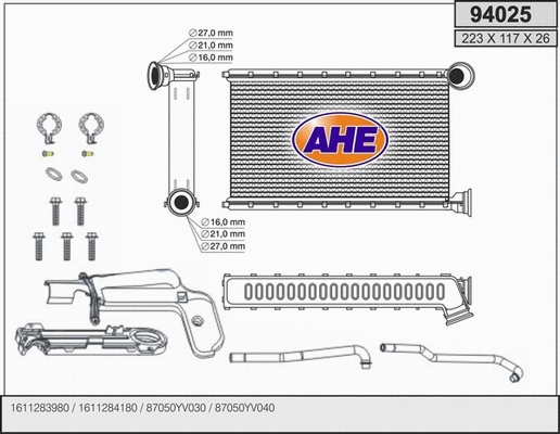 Heat Exchanger, interior heating (94025)