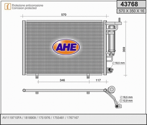 Condenser, air conditioning (43768)