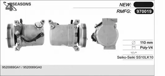 Compressor, air conditioning (970019)