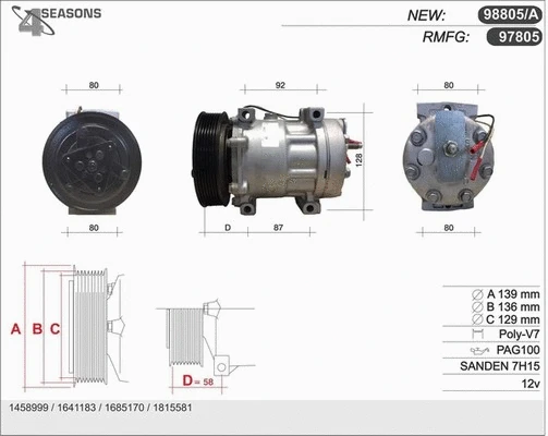 Compressor, air conditioning (98805/A)