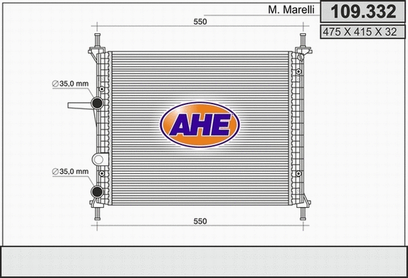Radiator, engine cooling (109.332)