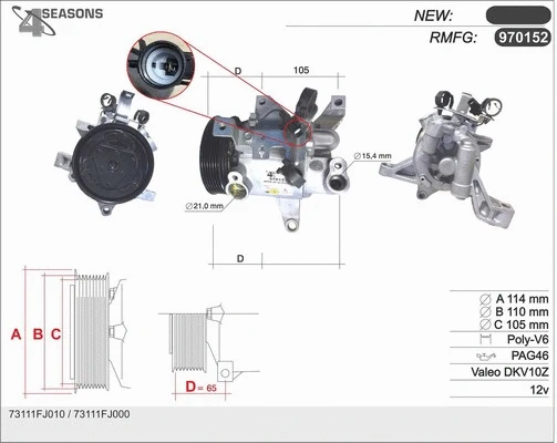 Compressor, air conditioning (970152)