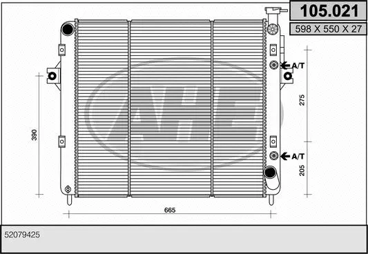Radiator, engine cooling (105.021)