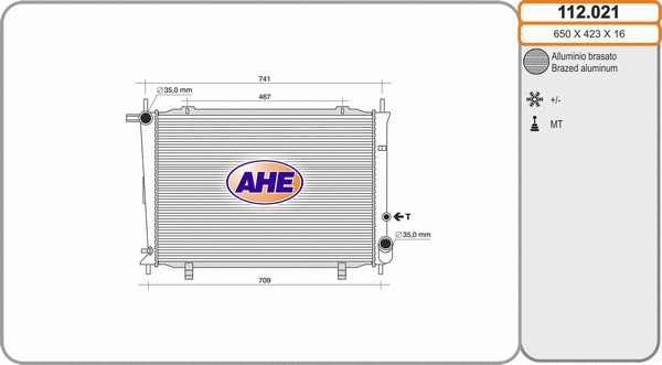 Radiator, engine cooling (112.021)