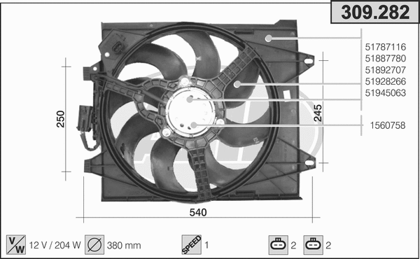 Fan, engine cooling (309.282)