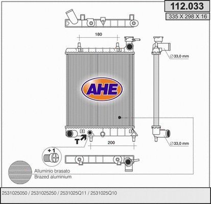 Radiator, engine cooling (112.033)