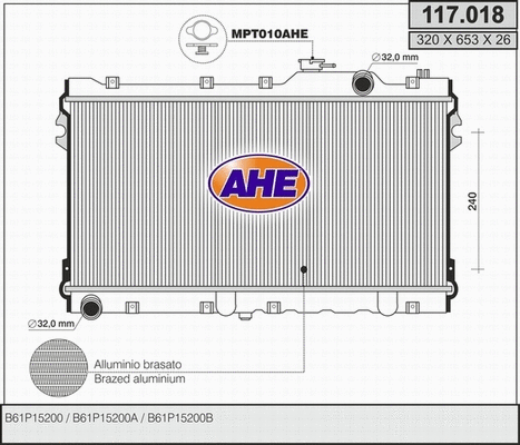 Radiator, engine cooling (117.018)