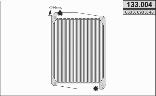 Radiator, engine cooling (133.004)