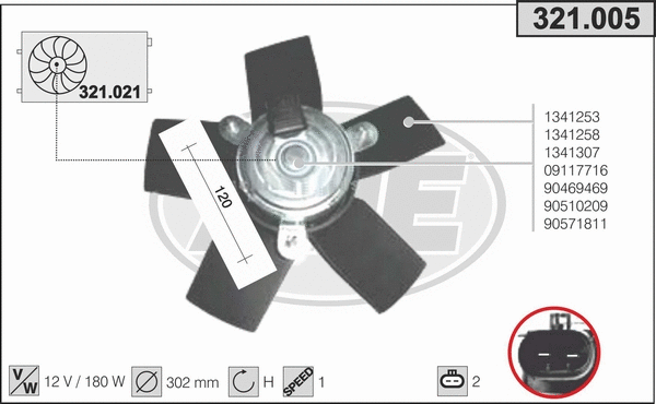 Fan, engine cooling (321.005)