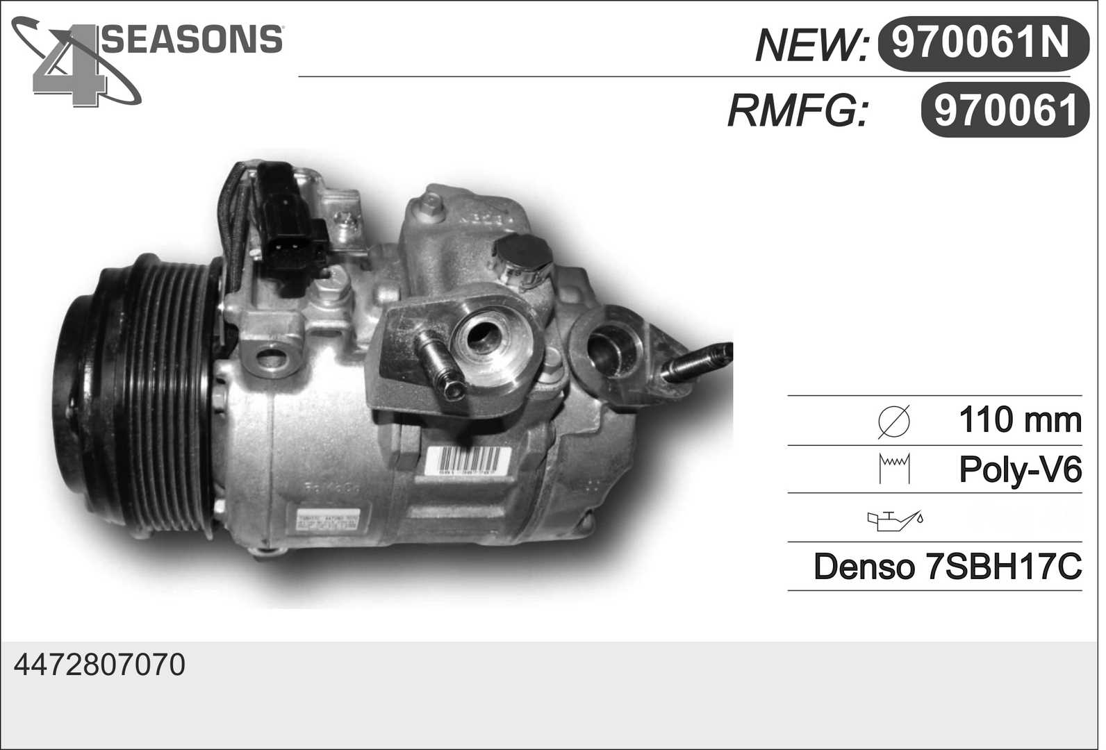 Compressor, air conditioning (970061N)