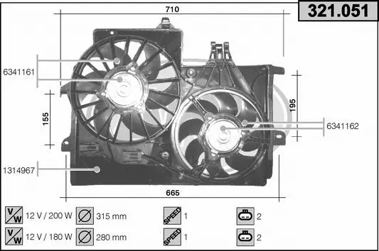 Fan, engine cooling (321.051)