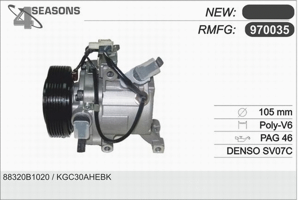 Compressor, air conditioning (970035)