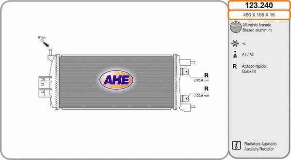 Radiator, engine cooling (123.240)