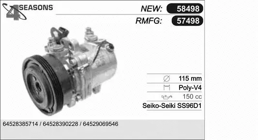 Compressor, air conditioning (57498)