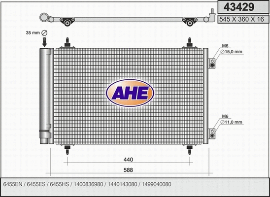 Condenser, air conditioning (43429)
