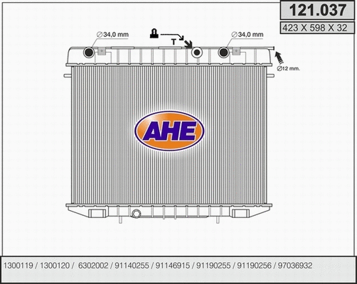 Radiator, engine cooling (121.037)