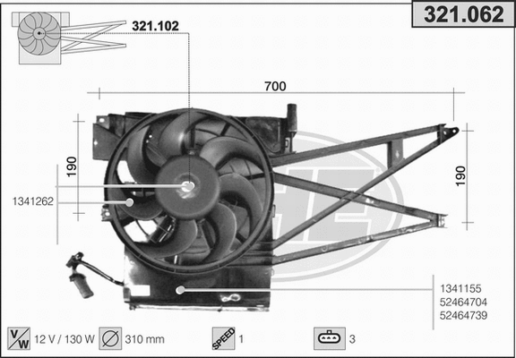 Fan, engine cooling (321.062)