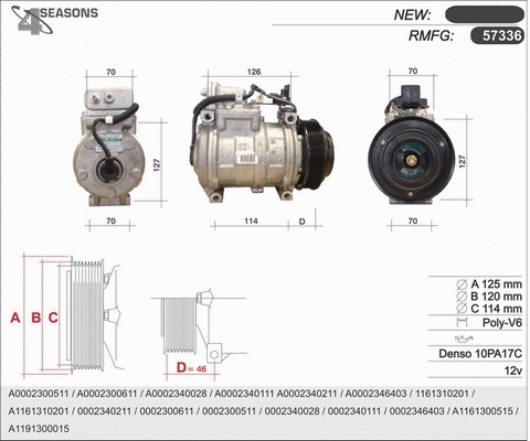 Compressor, air conditioning (57336)