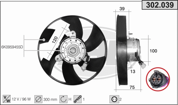 Fan, engine cooling (302.039)