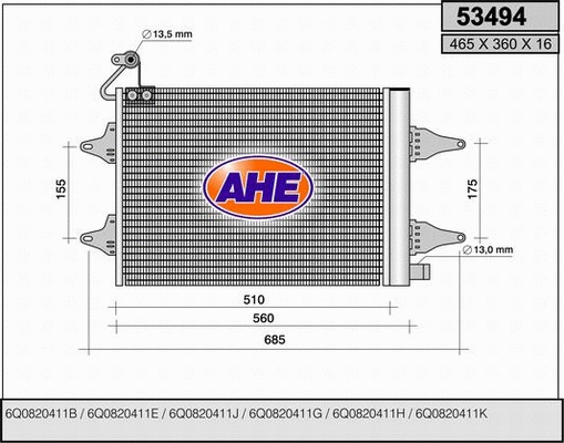 Condenser, air conditioning (53494)