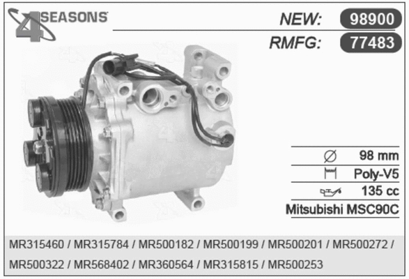 Compressor, air conditioning (77483)