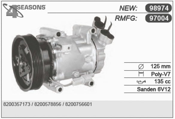 Compressor, air conditioning (97004)