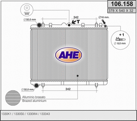 Radiator, engine cooling (106.158)