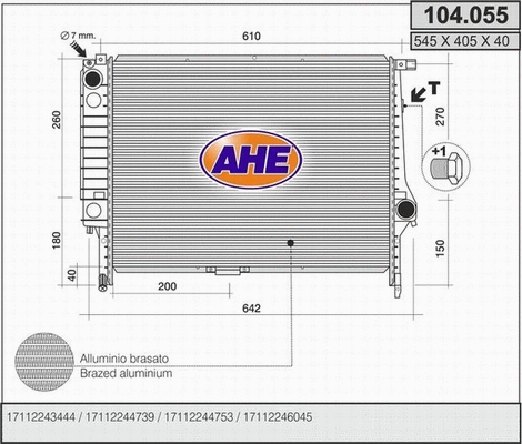 Radiator, engine cooling (104.055)