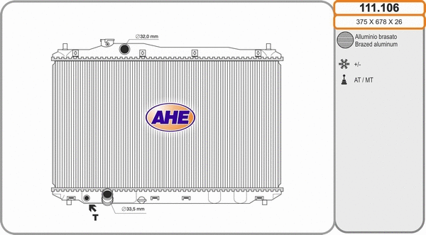 Radiator, engine cooling (111.106)