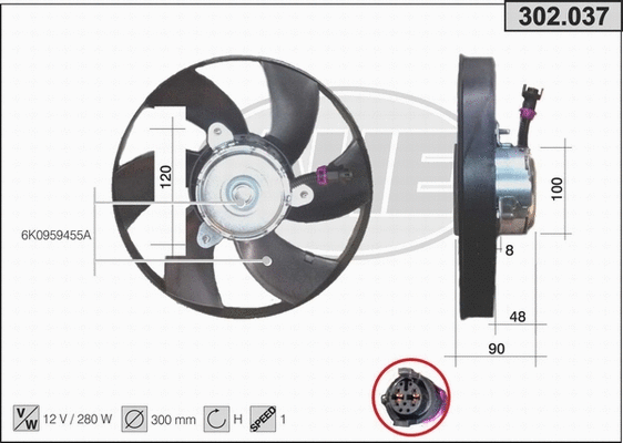 Fan, engine cooling (302.037)