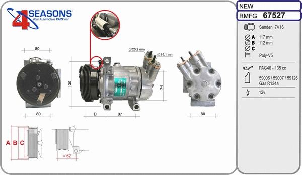 Compressor, air conditioning (67527)
