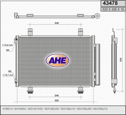 Condenser, air conditioning (43478)