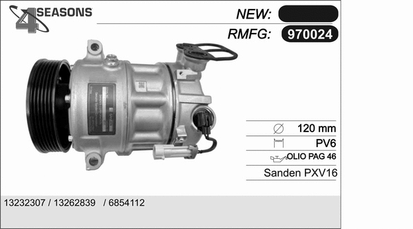 Compressor, air conditioning (970024)
