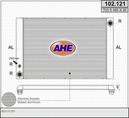 Radiator, engine cooling (102.121)