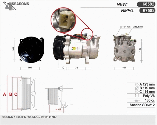 Compressor, air conditioning (67582)