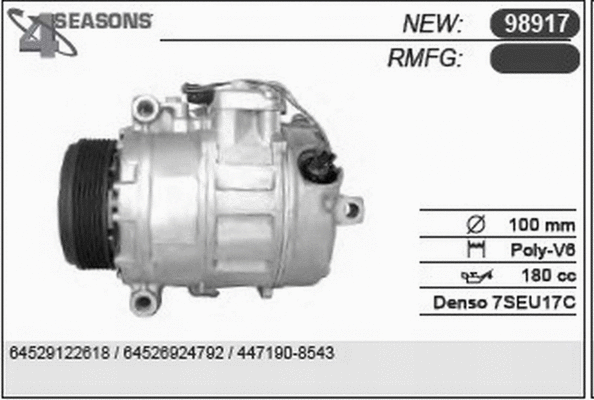 Compressor, air conditioning (97917)